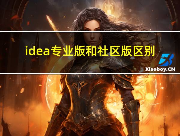 idea专业版和社区版区别的相关图片