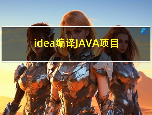 idea编译JAVA项目的相关图片