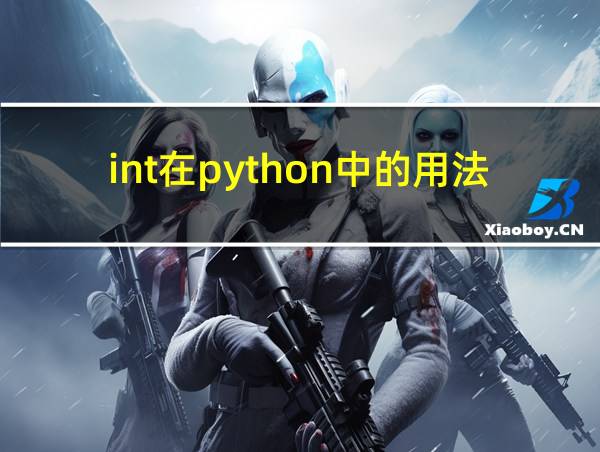 int在python中的用法的相关图片