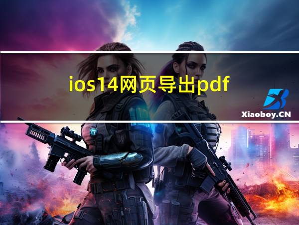 ios14网页导出pdf的相关图片