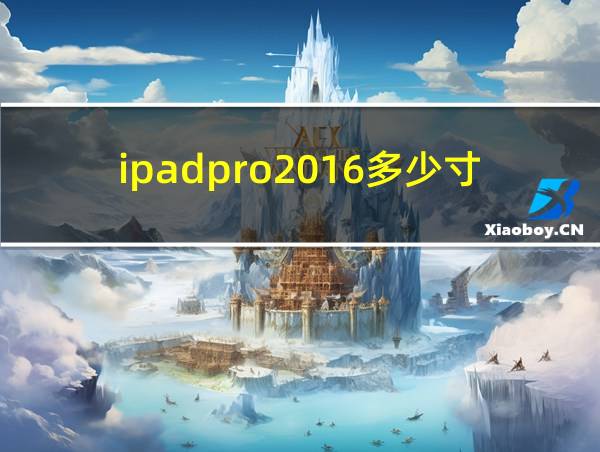 ipadpro2016多少寸的相关图片