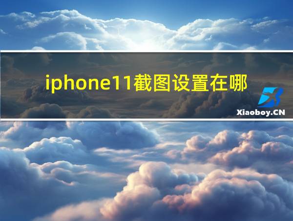 iphone11截图设置在哪里的相关图片