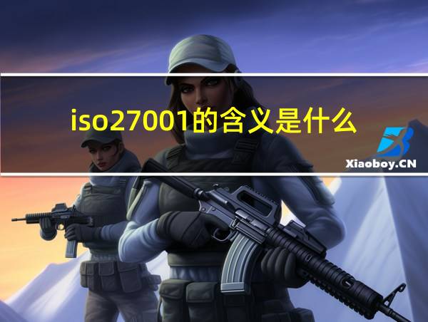 iso27001的含义是什么的相关图片