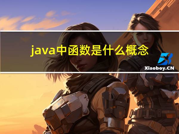 java中函数是什么概念的相关图片