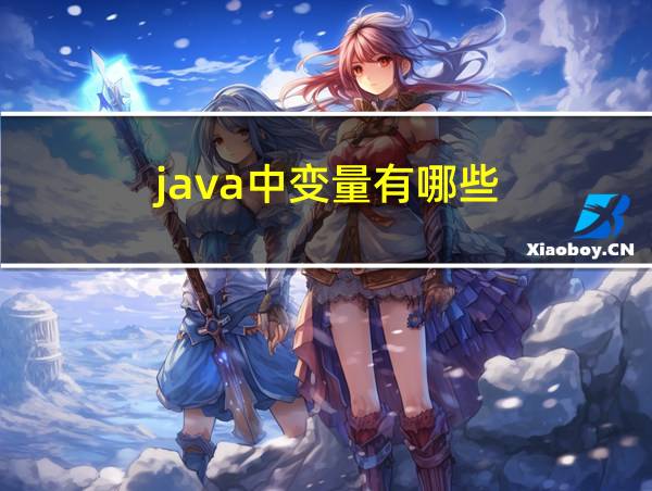 java中变量有哪些的相关图片