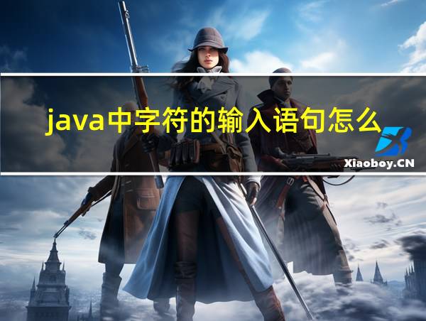 java中字符的输入语句怎么写的相关图片