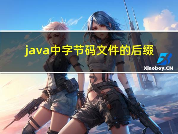 java中字节码文件的后缀的相关图片