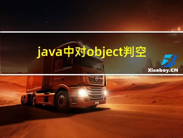 java中对object判空方法的相关图片