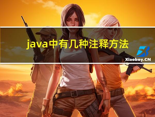 java中有几种注释方法的相关图片