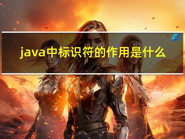 java中标识符的作用是什么的相关图片