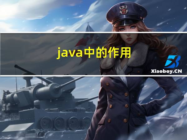 java中的作用的相关图片