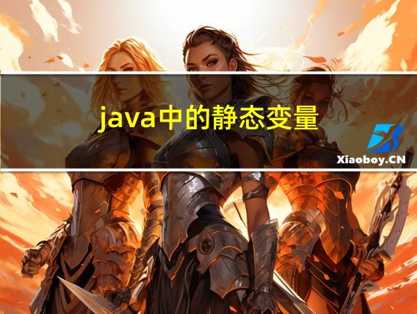 java中的静态变量的相关图片