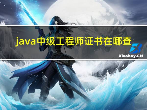 java中级工程师证书在哪查得到的相关图片