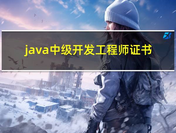 java中级开发工程师证书的相关图片