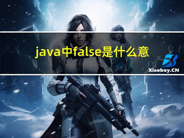 java中false是什么意思的相关图片