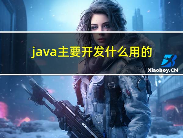 java主要开发什么用的的相关图片