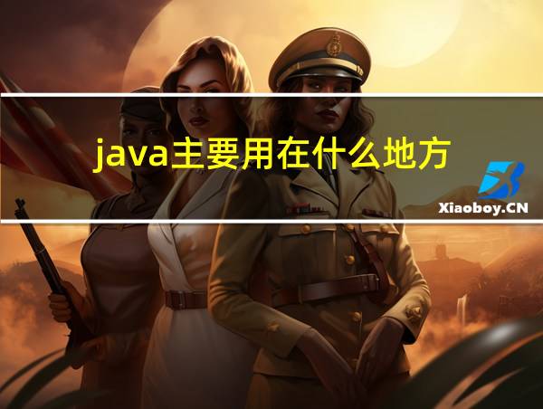 java主要用在什么地方的相关图片