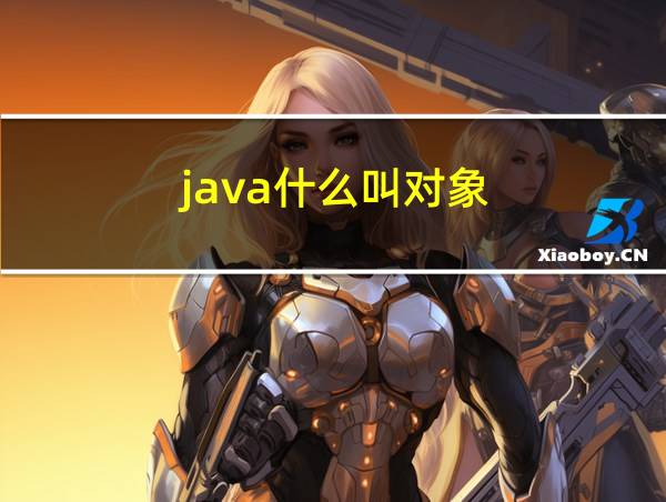 java什么叫对象的相关图片