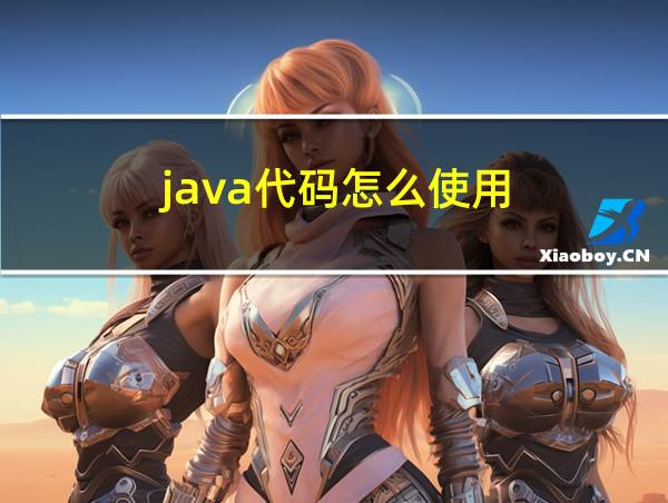 java代码怎么使用的相关图片