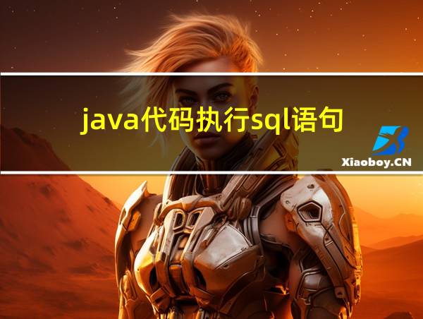 java代码执行sql语句的相关图片