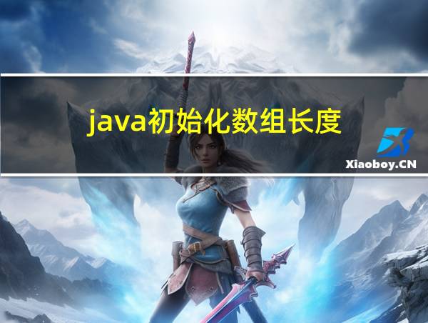 java初始化数组长度的相关图片