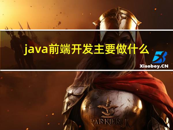 java前端开发主要做什么的相关图片