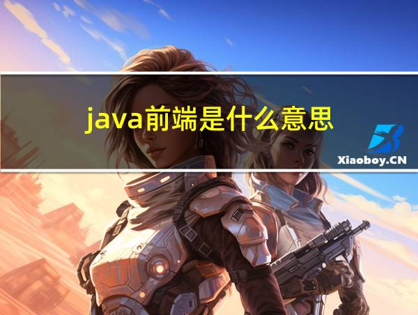 java前端是什么意思的相关图片