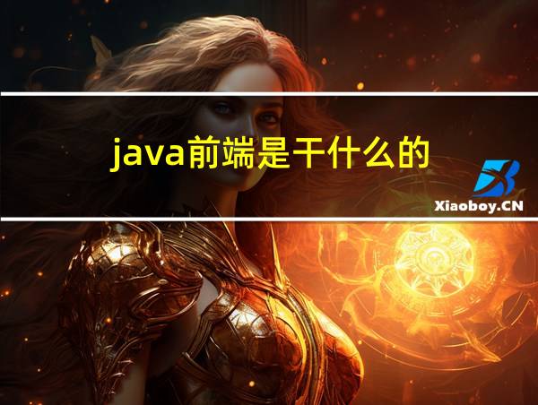 java前端是干什么的的相关图片