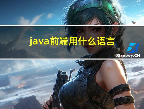 java前端用什么语言的相关图片