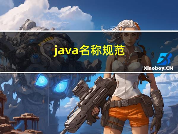 java名称规范的相关图片