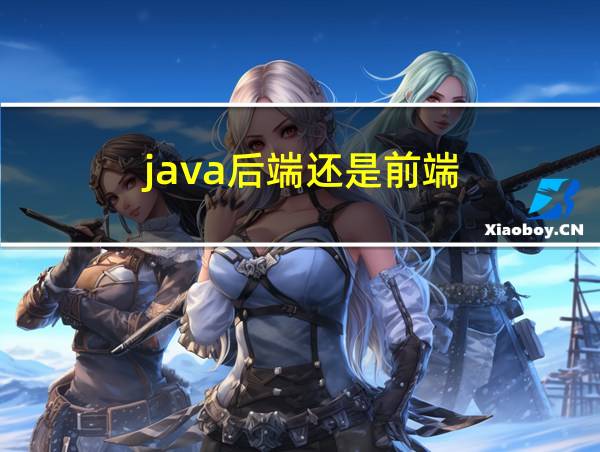 java后端还是前端的相关图片