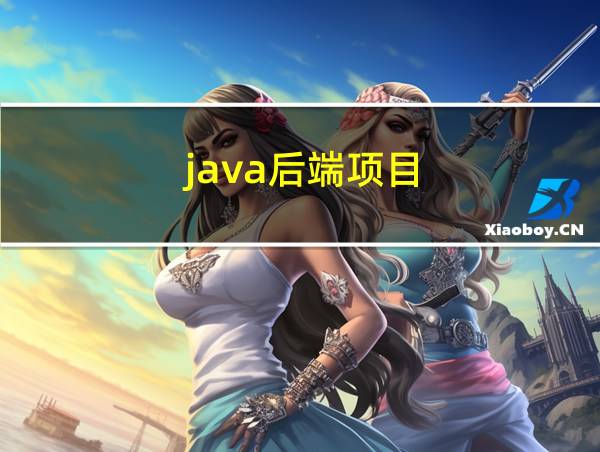 java后端项目的相关图片