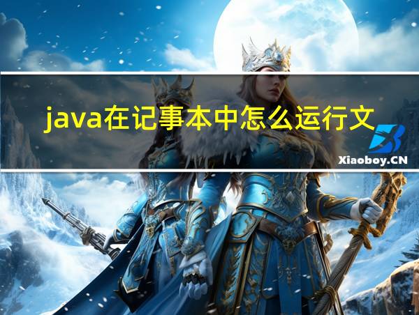 java在记事本中怎么运行文件的相关图片