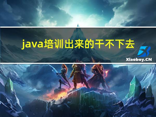 java培训出来的干不下去的相关图片