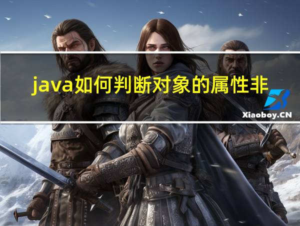 java如何判断对象的属性非空的相关图片