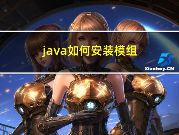 java如何安装模组的相关图片