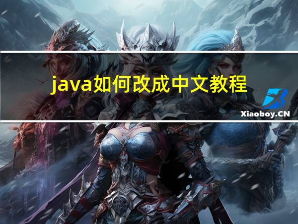 java如何改成中文教程的相关图片