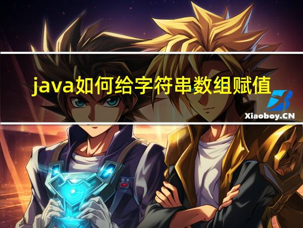 java如何给字符串数组赋值的相关图片