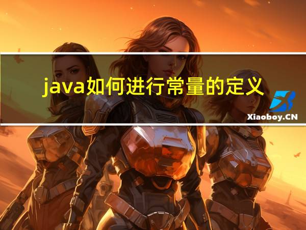 java如何进行常量的定义的相关图片