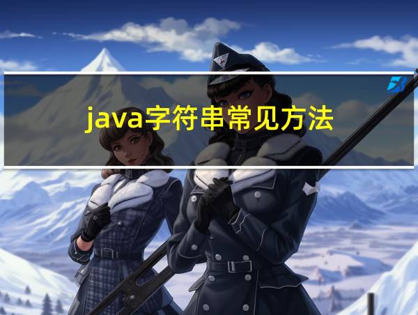 java字符串常见方法的相关图片