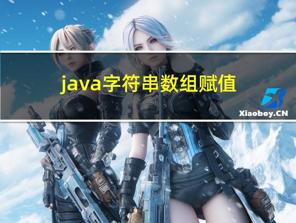 java字符串数组赋值的相关图片