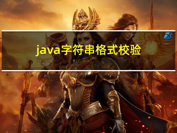 java字符串格式校验的相关图片