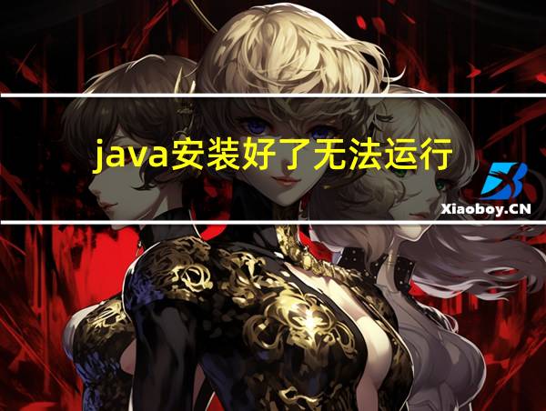 java安装好了无法运行的相关图片