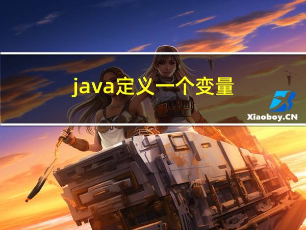 java定义一个变量的相关图片