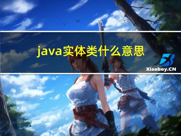 java实体类什么意思的相关图片