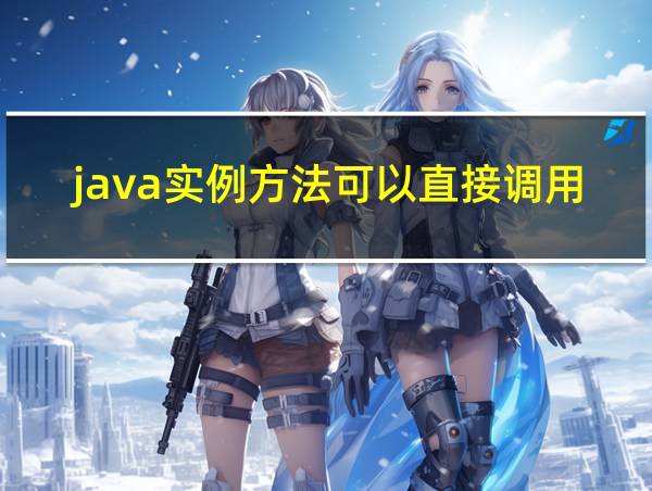 java实例方法可以直接调用什么的相关图片