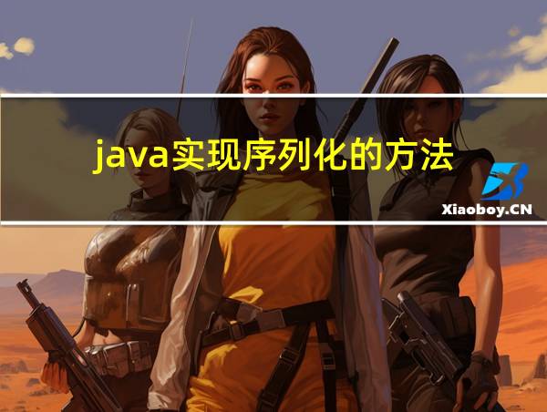 java实现序列化的方法的相关图片