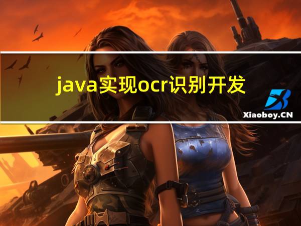 java实现ocr识别开发的相关图片