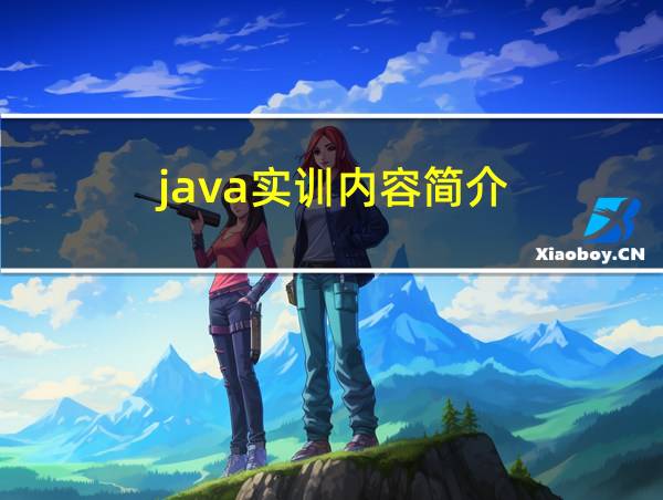 java实训内容简介的相关图片