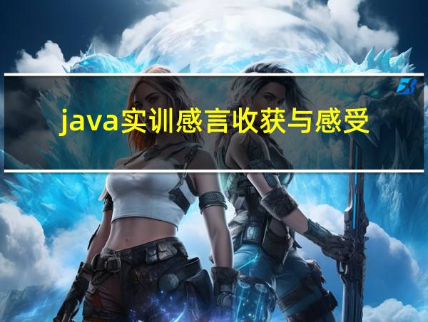 java实训感言收获与感受的相关图片